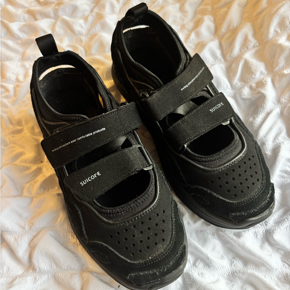 Suicoke Black Mary Jane Sneakers